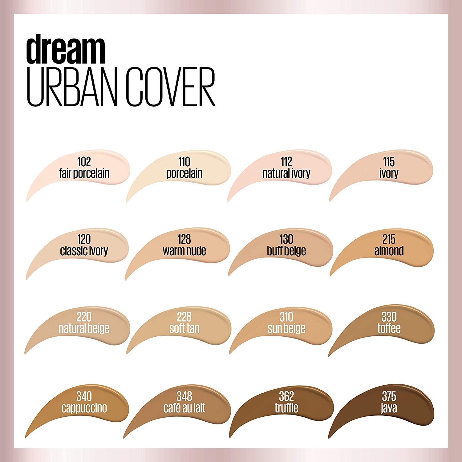 Maybelline Dream Urban Cover Flawless Coverage Foundation Makeup, SPF 50, Toffee - Image 6